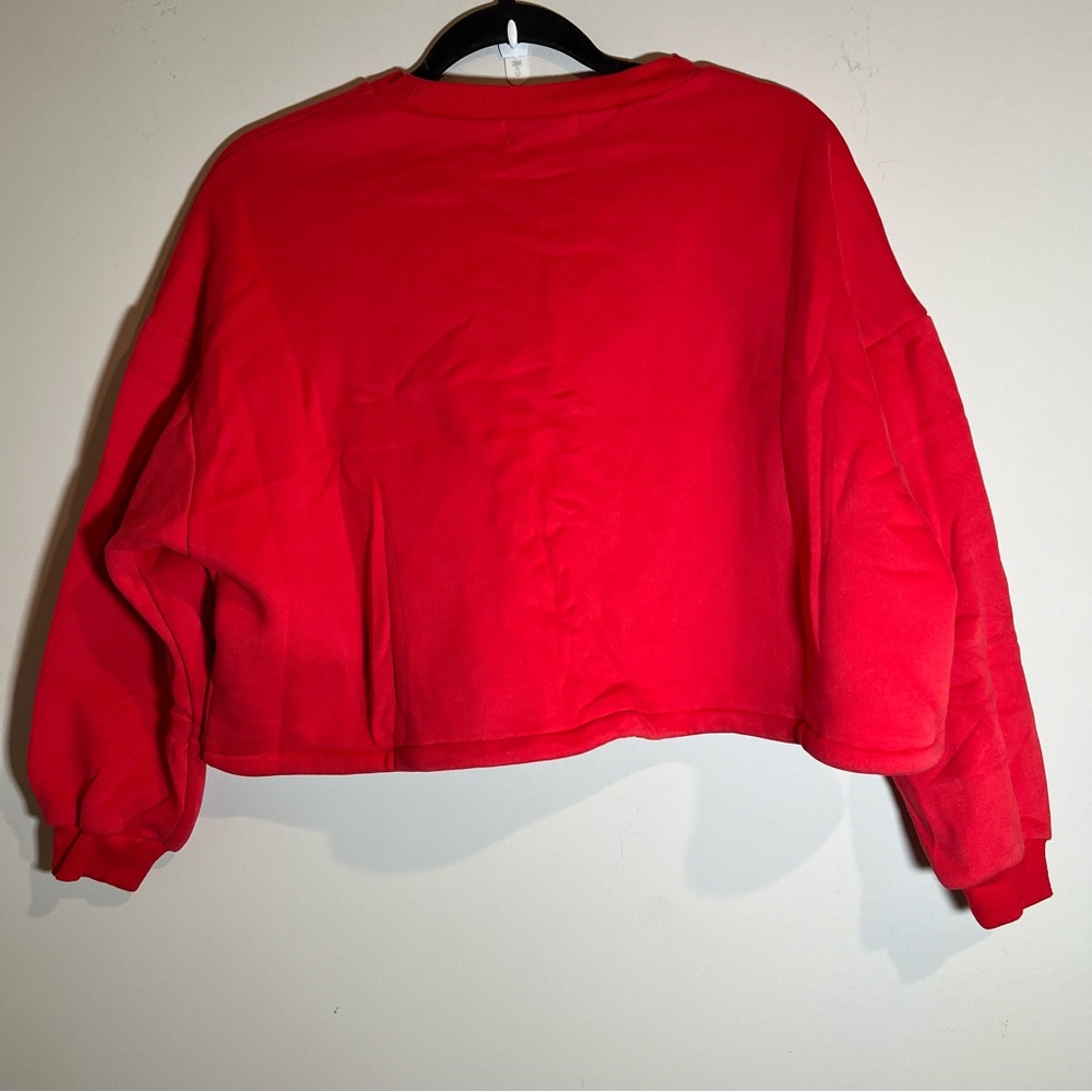 CALI BE Women's Cropped Cinch Long Sleeve Sweatshirt